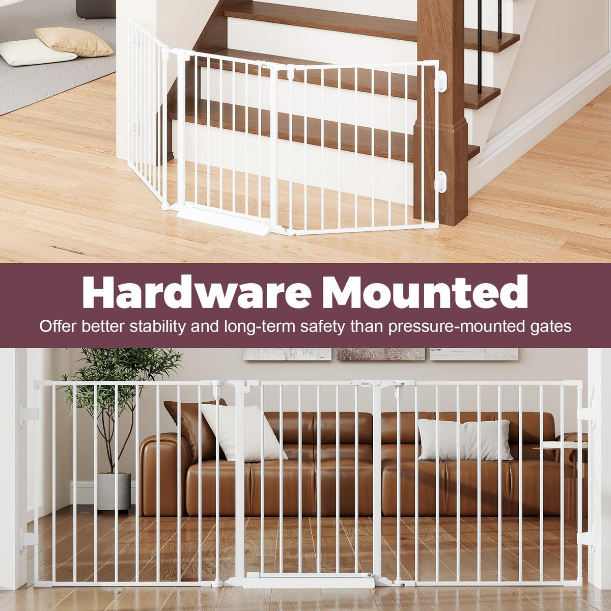 29.4 78" Extra Wide Baby Gate (White / 78" Wide)