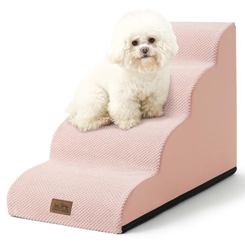 Dog Stairs for Small Dog 19.7" H (Pink / Standard:15.7"x28.3"x19.7")