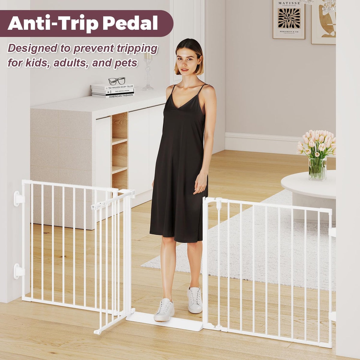 29.4 78" Extra Wide Baby Gate (White / 78" Wide)