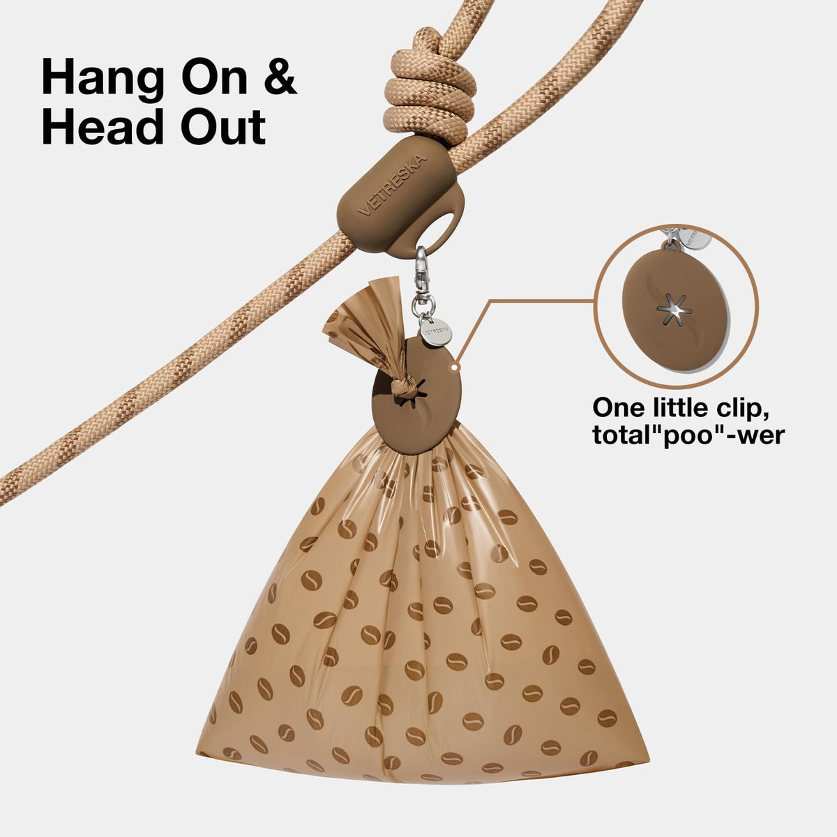 Hands Free Dog Leash (Coffee Brown)
