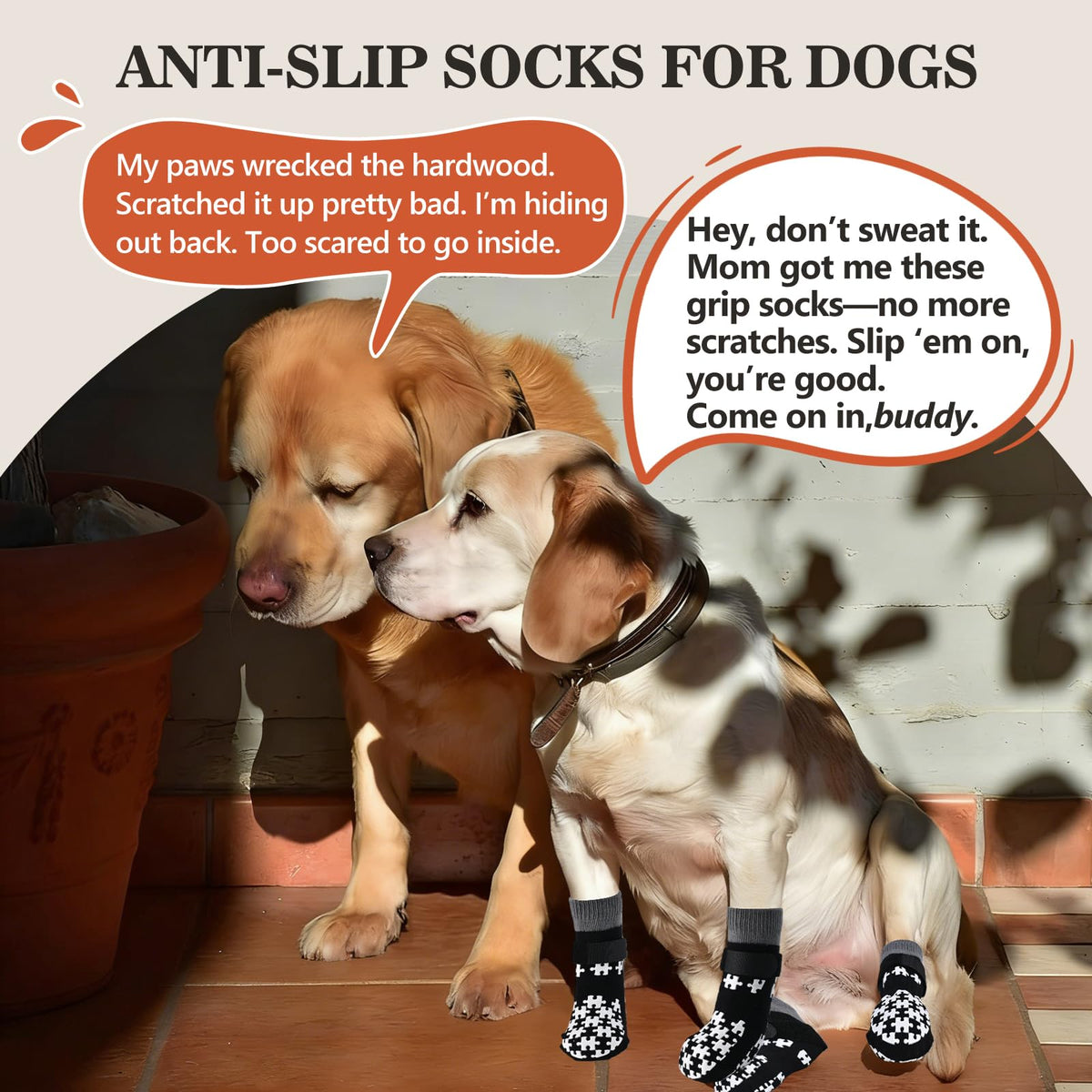 Booties for Dogs Paws (S(Pack of 4))