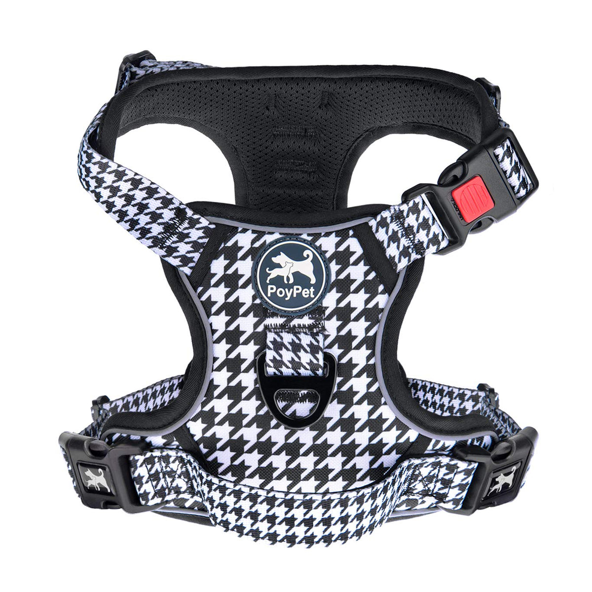 Plaid Dog Harness Medium (Medium / Houndstooth)