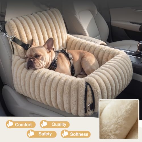 6-in-1 Dog Car Seat for Small/Medium Dogs up to 23 lbs, Brown (Brown)