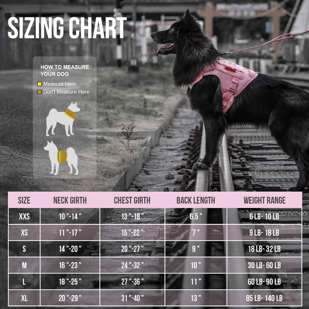Tactical Dog Harness No (Medium / Pink)
