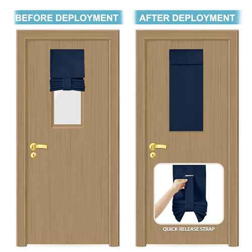 Classroom Door Window Cover (Navy / 8"W x 36"L (Pack of 1))