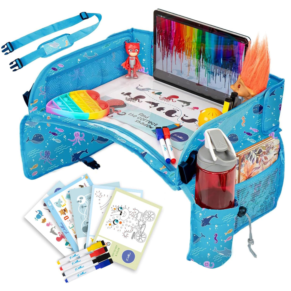 Kids Travel Tray for Car (Ocean)