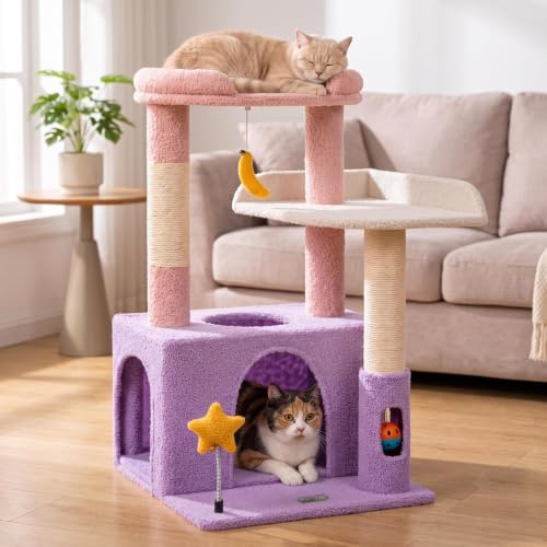 Small Cat Tree for Kittens (Moonlit Violet / Small 30")