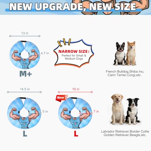 Inflatable Dog Cone Collar Alternative After Surgery (Hercules / L (Neck:16-18in))