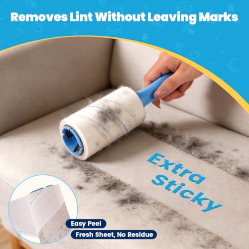 Extra Sticky Lint Roller for Pet Hair (500 Extra Sticky Sheets)