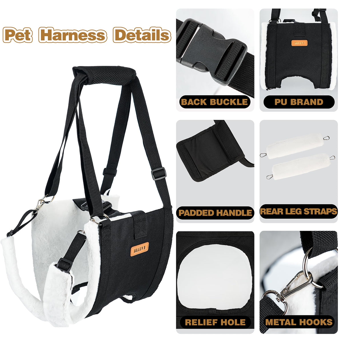 Dog Lift Harness Sling for Large Dogs (L)