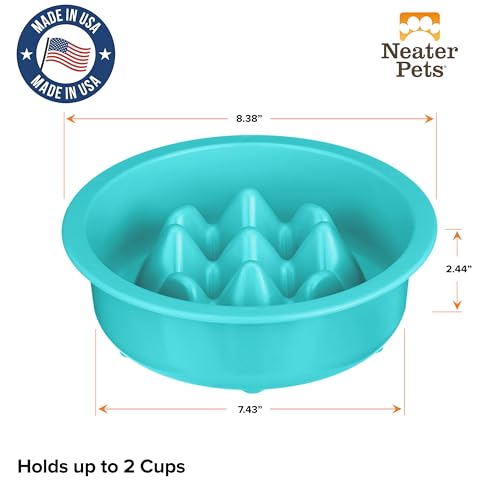 The Niner Slow Feed Bowl (Aquamarine / 2 Cup)