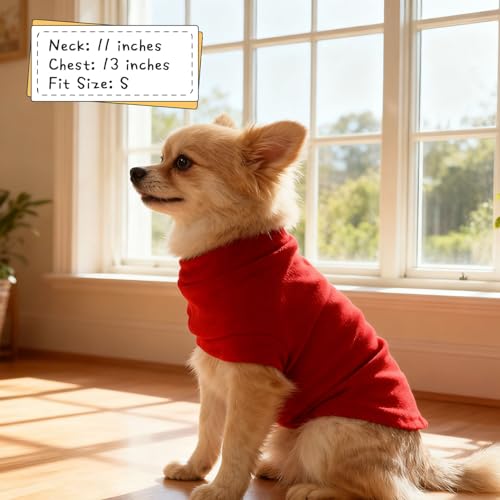 Cat Sweater Warm Fleece Pet Clothes for Cats Only (Red / Large)