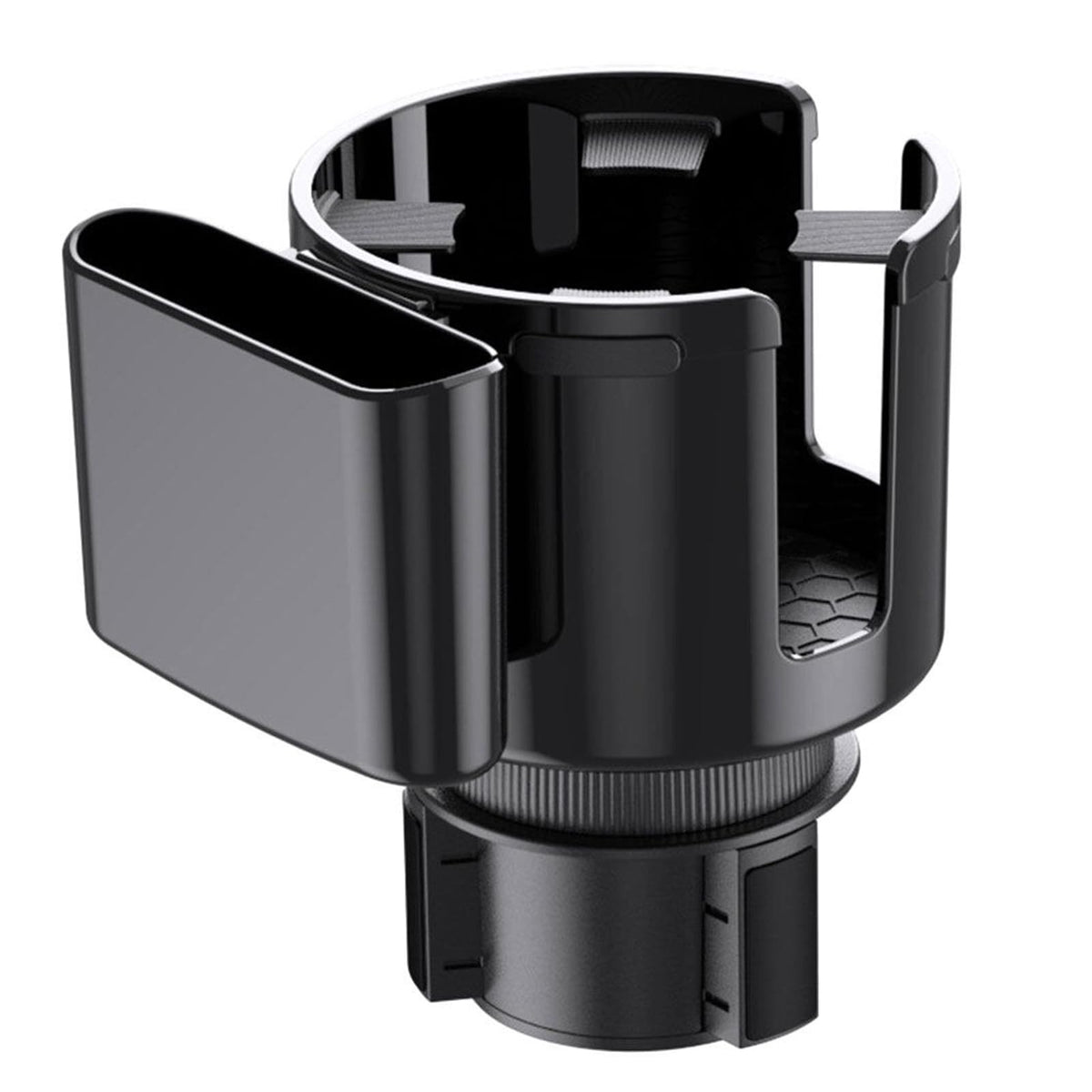 2-in-1 Car Cup Holder Expander with Phone Holder, Universal Cup Holder Adapter, Fits Yeti 14/24/36/46oz, Hydroflask 32/40oz & Large Water Bottles, Adjustable Base Fits Tesla, Truck, RV, SUV (Max)