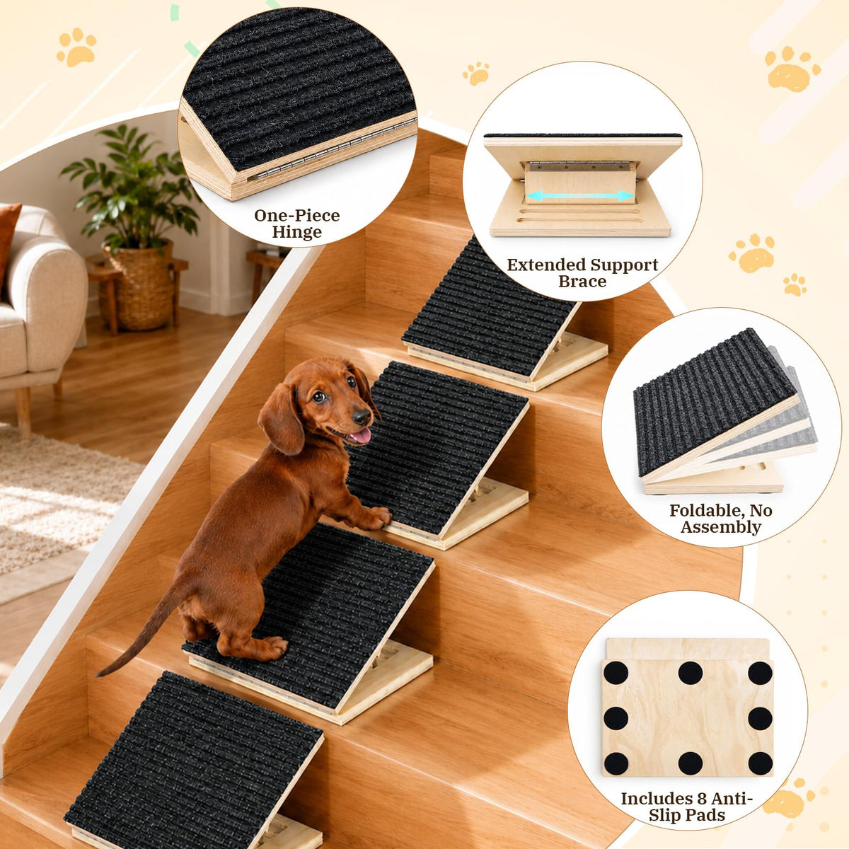 Dog Ramp for Stairs (Black)
