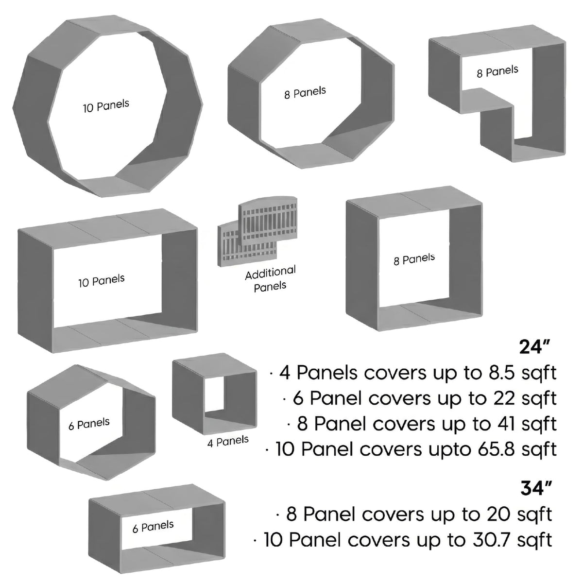 Laundry Basket (4 Panel - 24" H / Gray)