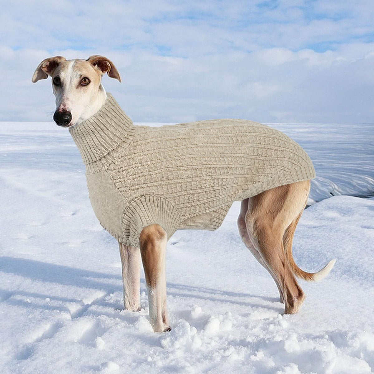 XL Dog Fleece Sweater for Extra Large Dogs Male Female (Apricot / X-Large)