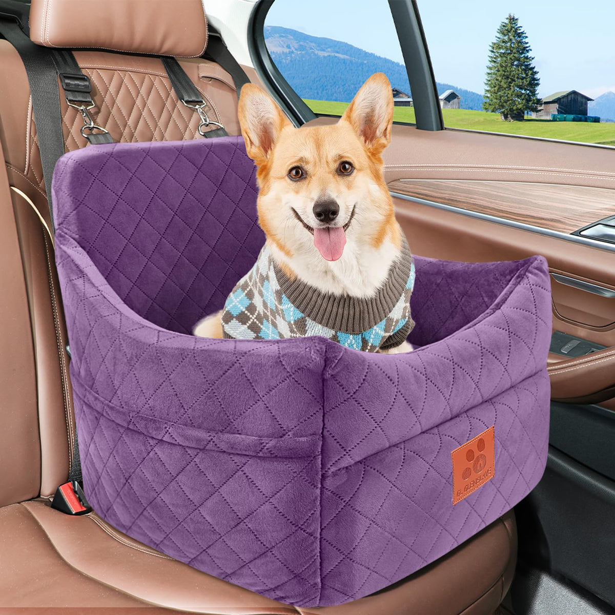 Dog Car Seat for Small (Purple)