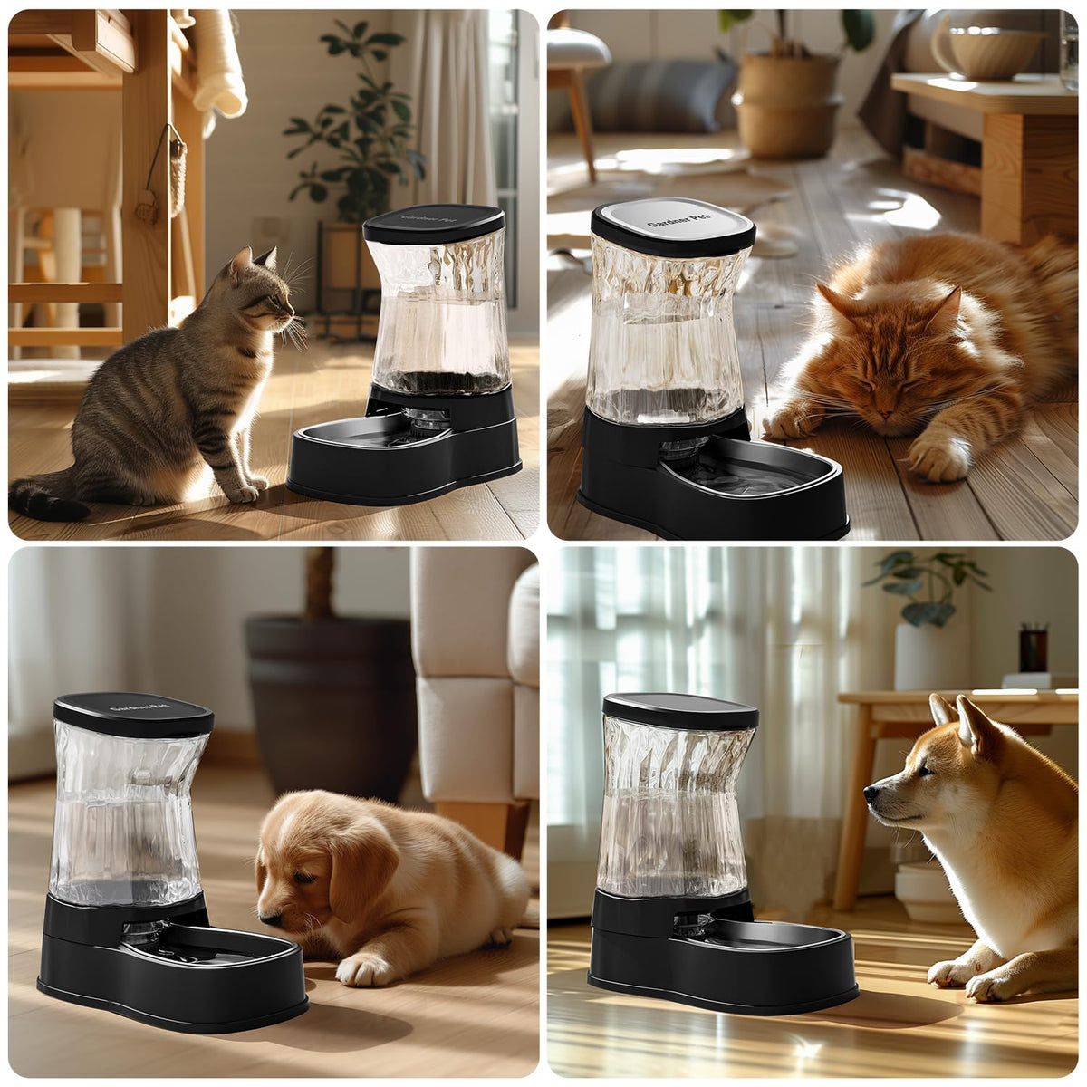 Automatic Dog Water Dispenser (Black / 1 Gallon)