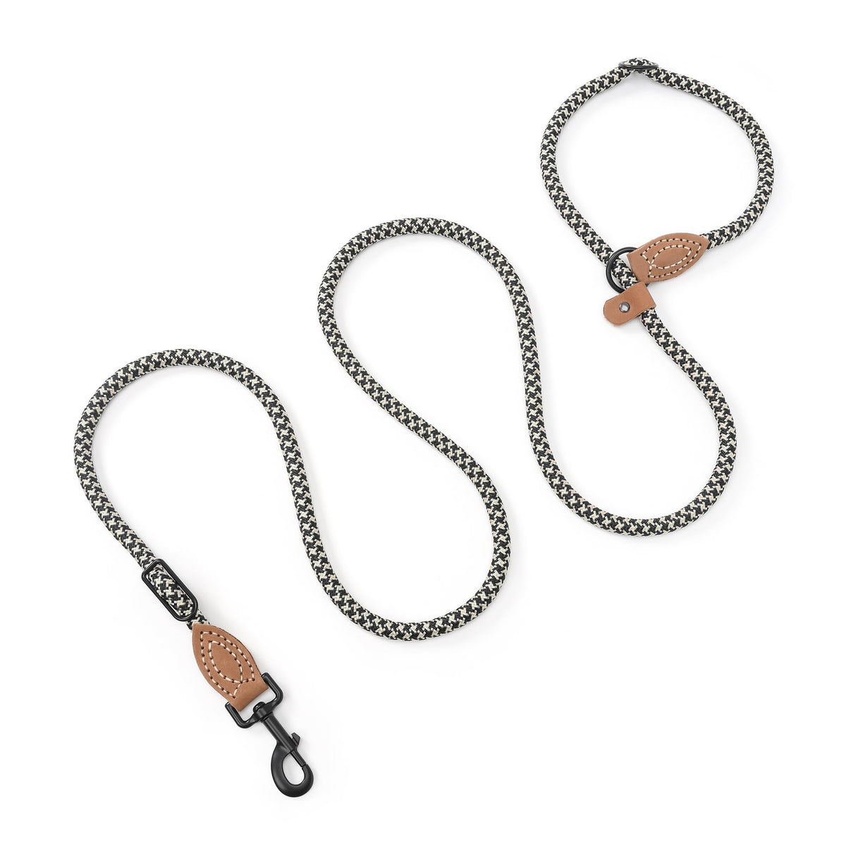 Hands Free Dog Leash (Black Khaki / 8FT Hands Free)