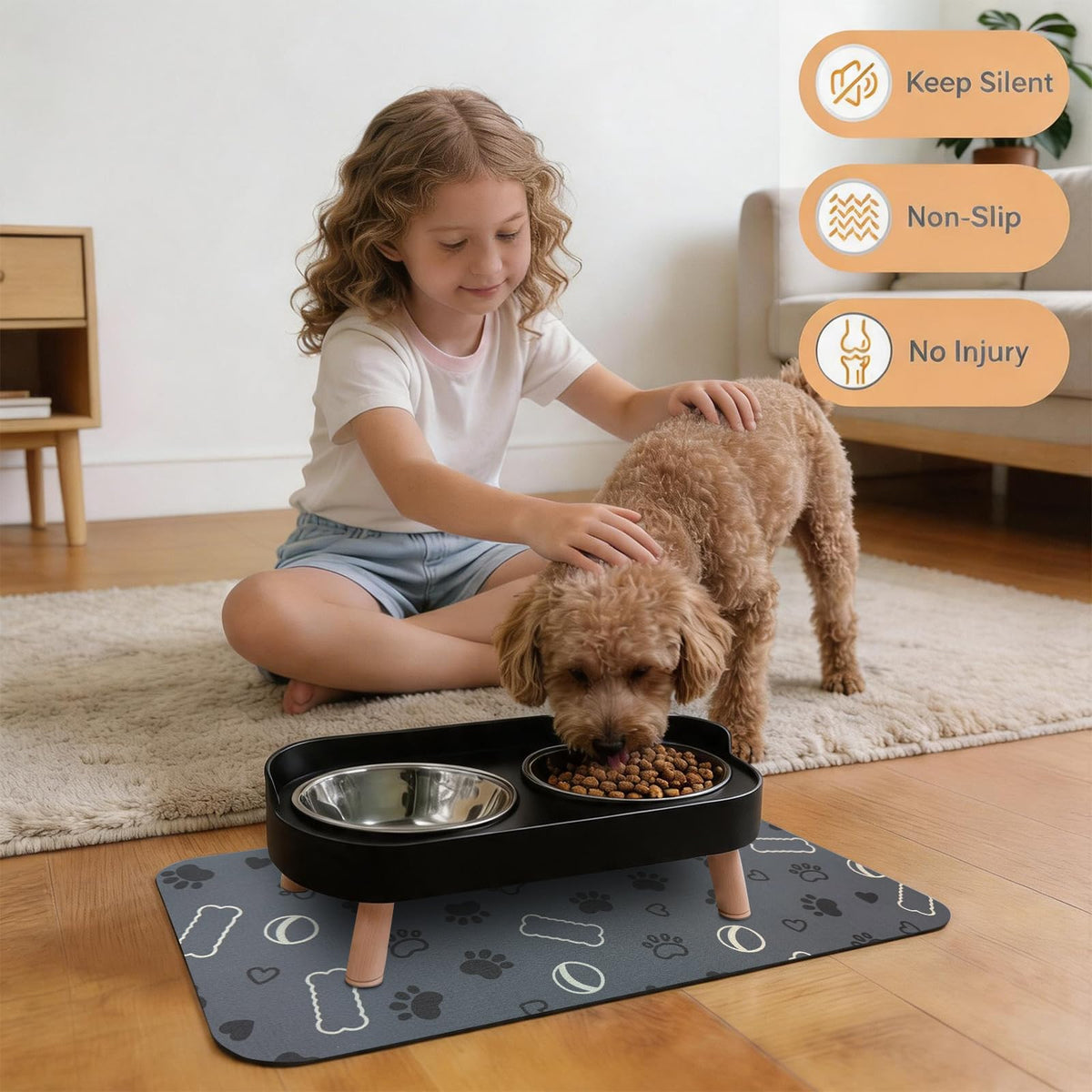 Elevated Dog Bowl (Black / Small)