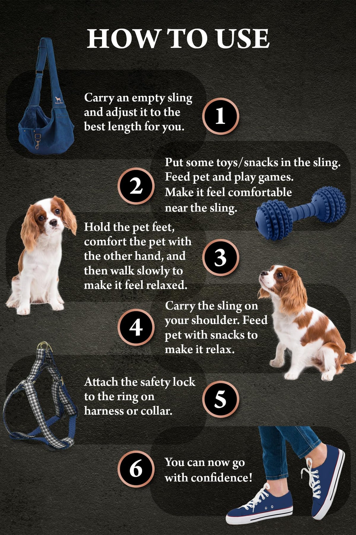 Dog Sling Carrier for Small Dogs 5 (Light Blue (Denim) / 18.0"L x 10.0"W x 6.5"H)