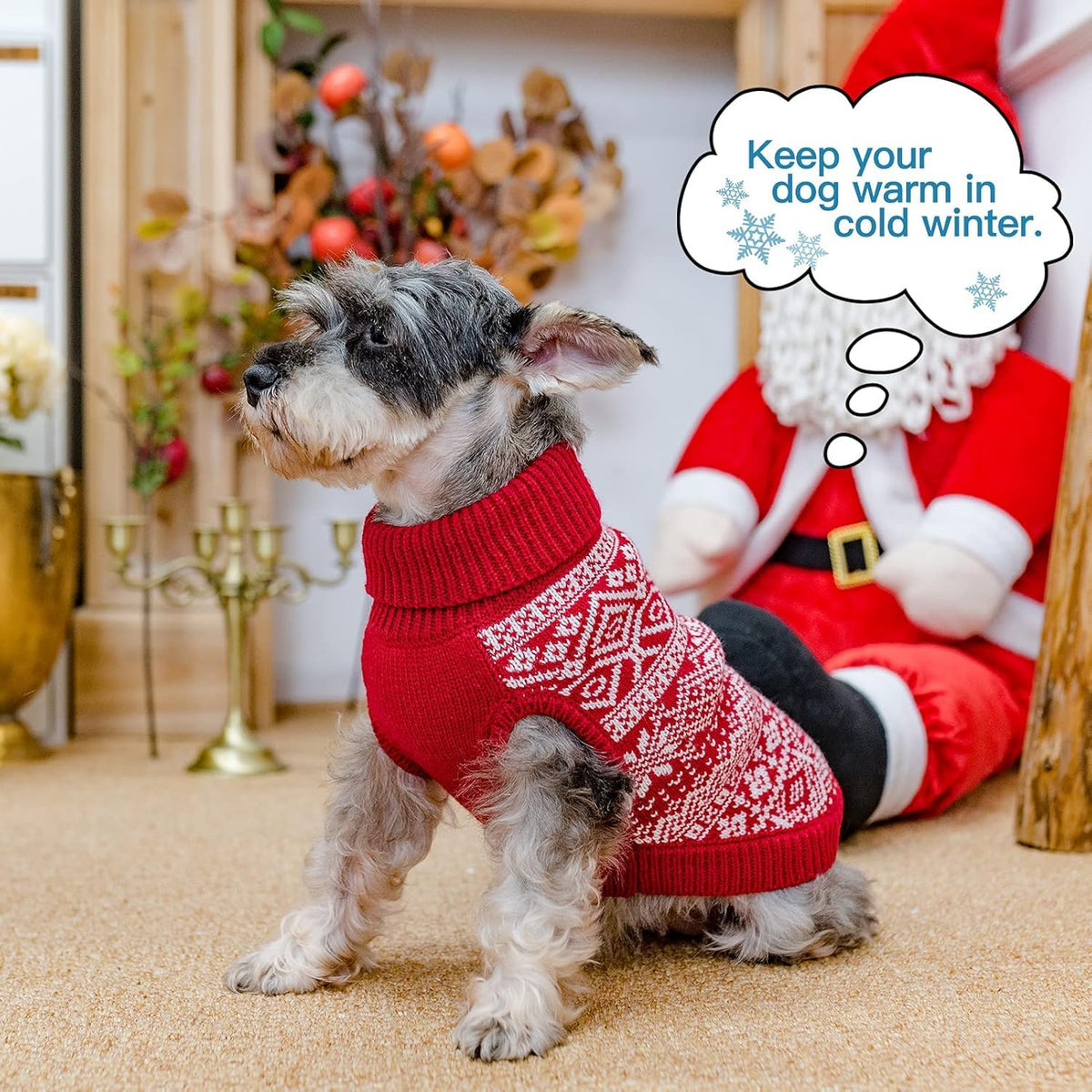 Dog Sweater Argyle (Red / XX-Small)