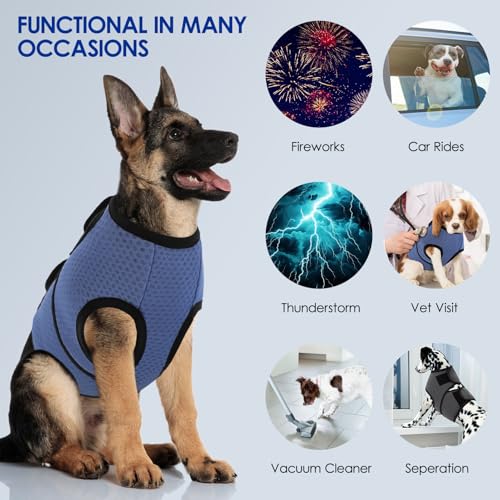 Dog Anxiety Calming Vest (Blue / X-Small)