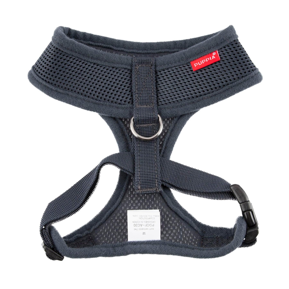 Authentic Puppia Soft Harness (Grey / XX-Large)