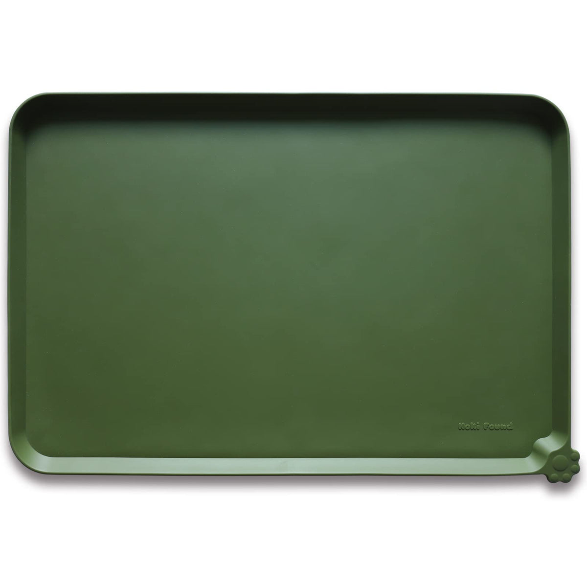 Silicone Pet Food Mat (19" x 12" / Dark Olive)