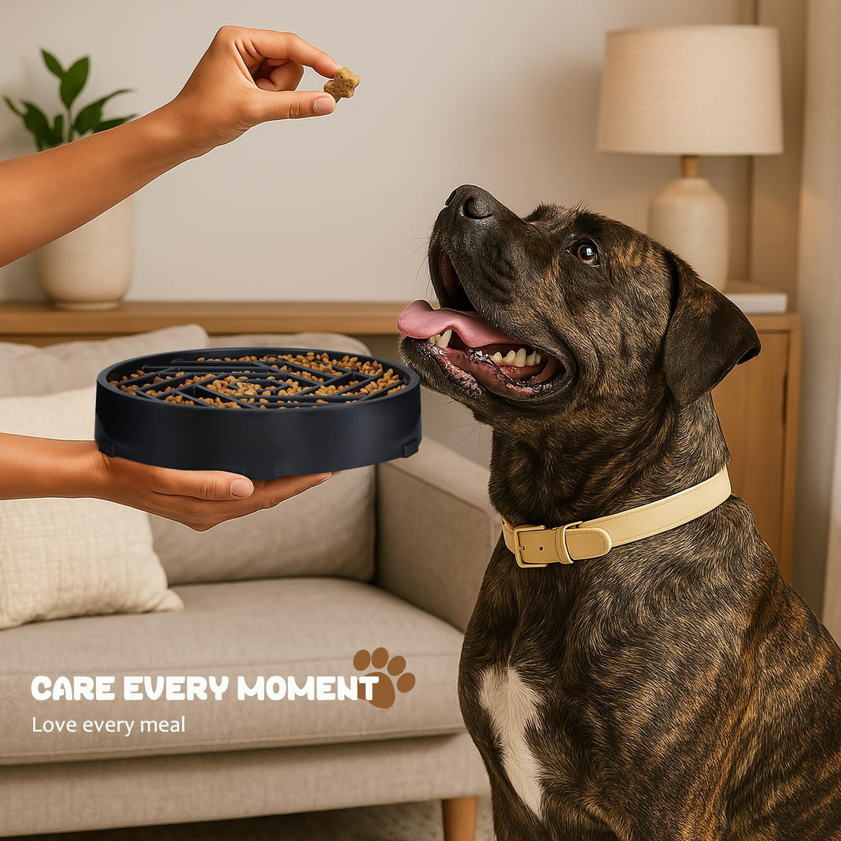 Slow Feeder Dog Bowl (blue)