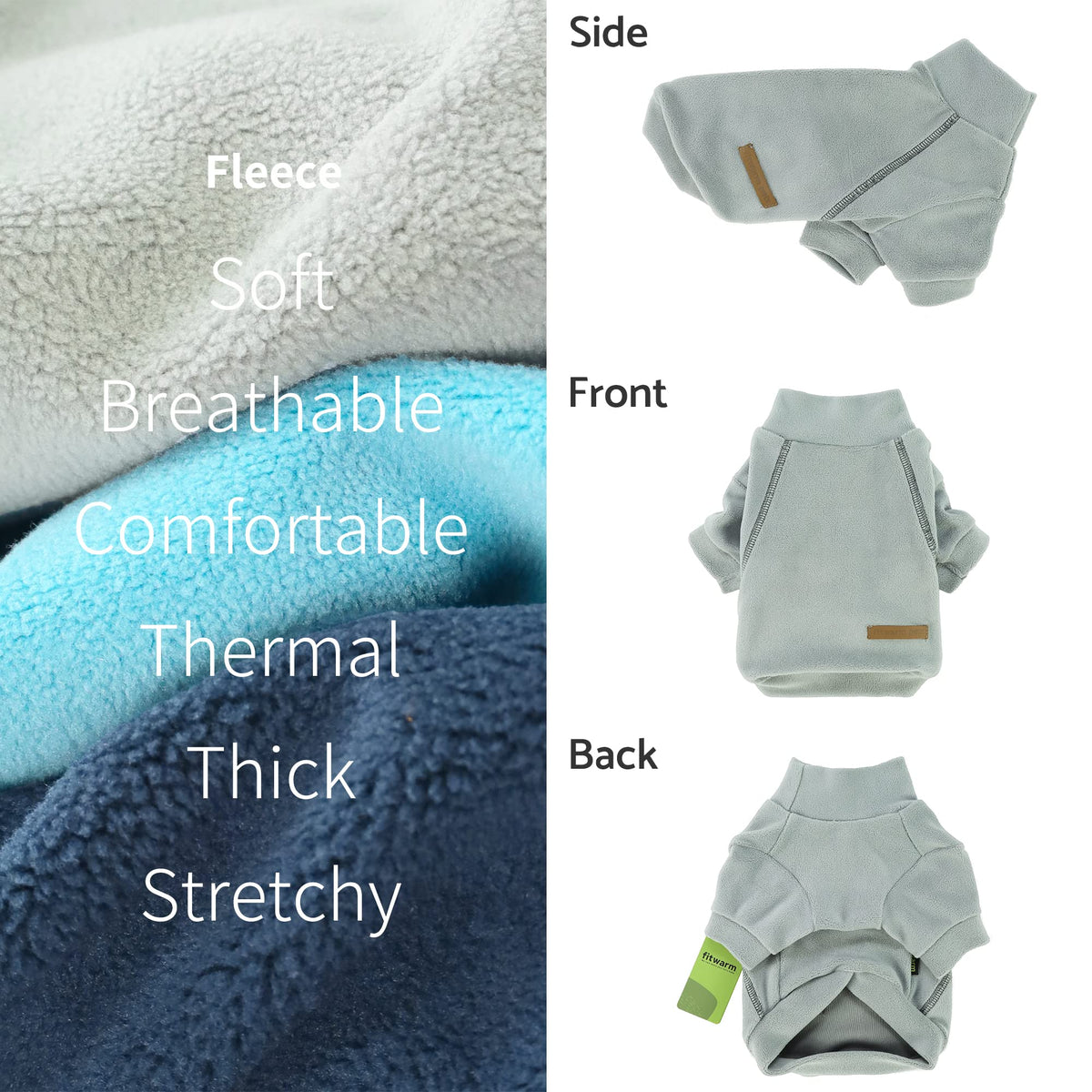 3 Pack Classic Fleece Sweater (Small / Blue-Grey-Navy)