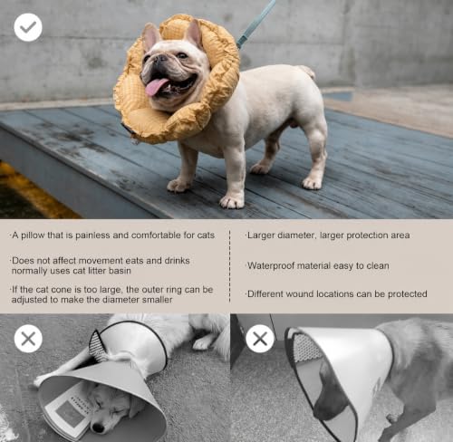 Dog Cone Collar Stress (XL-WideNeck / Yellow)