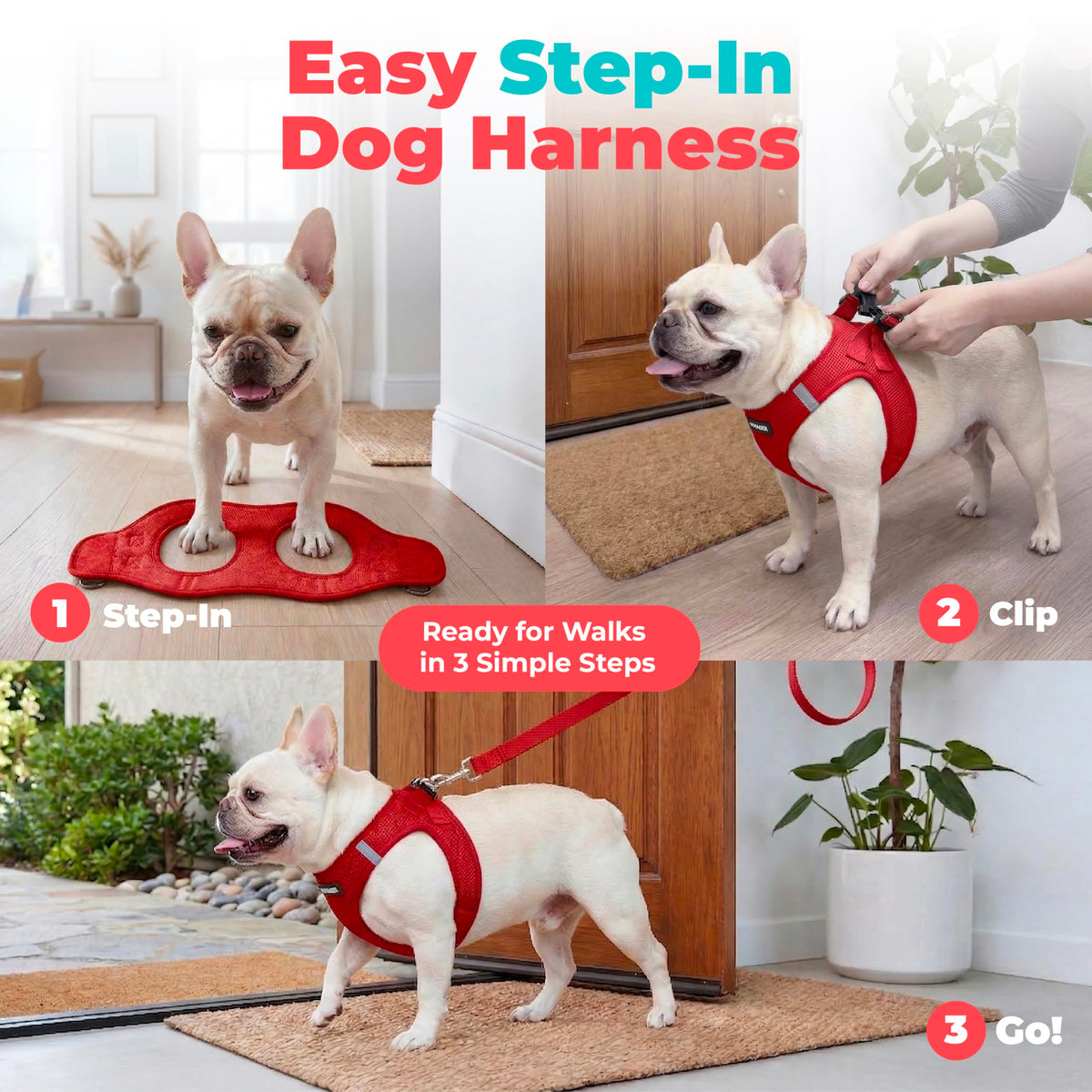 Voyager Step in Air Dog Vest Harness (Red / XXS (Chest: 12 - 13.5"))