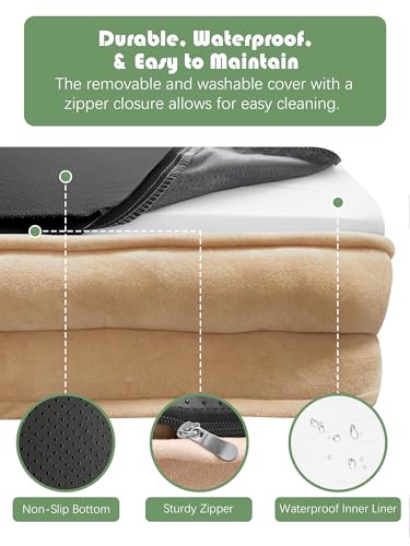 Orthopedic Dog Bed with Sides (24.0"L x 18.0"W x 6.0"Th / Brown)