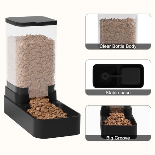 Automatic Cat Feeder and Water Dispenser in Set with Pet Food Bowl