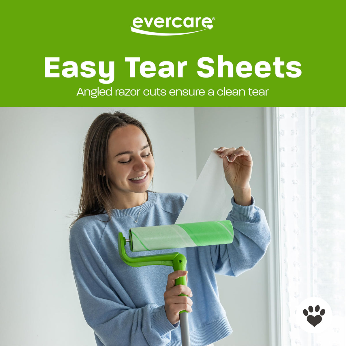 Easy Store Mega 25 Layer Extended Handle Pet Lint Roller (Extended Handle / 25 Sheet)