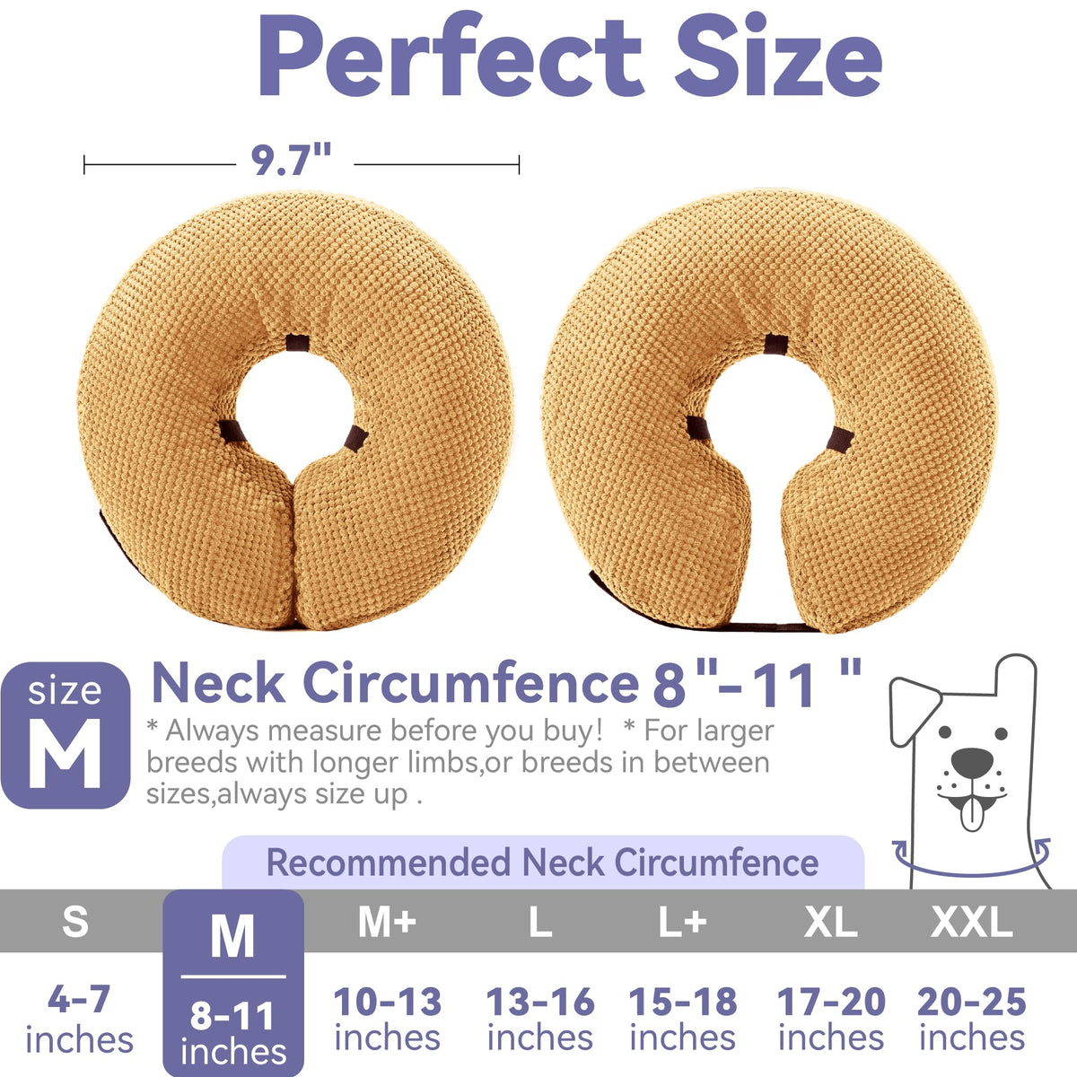 Inflatable Dog Cone Collar (M(Neck 8"-11") / Yellow)