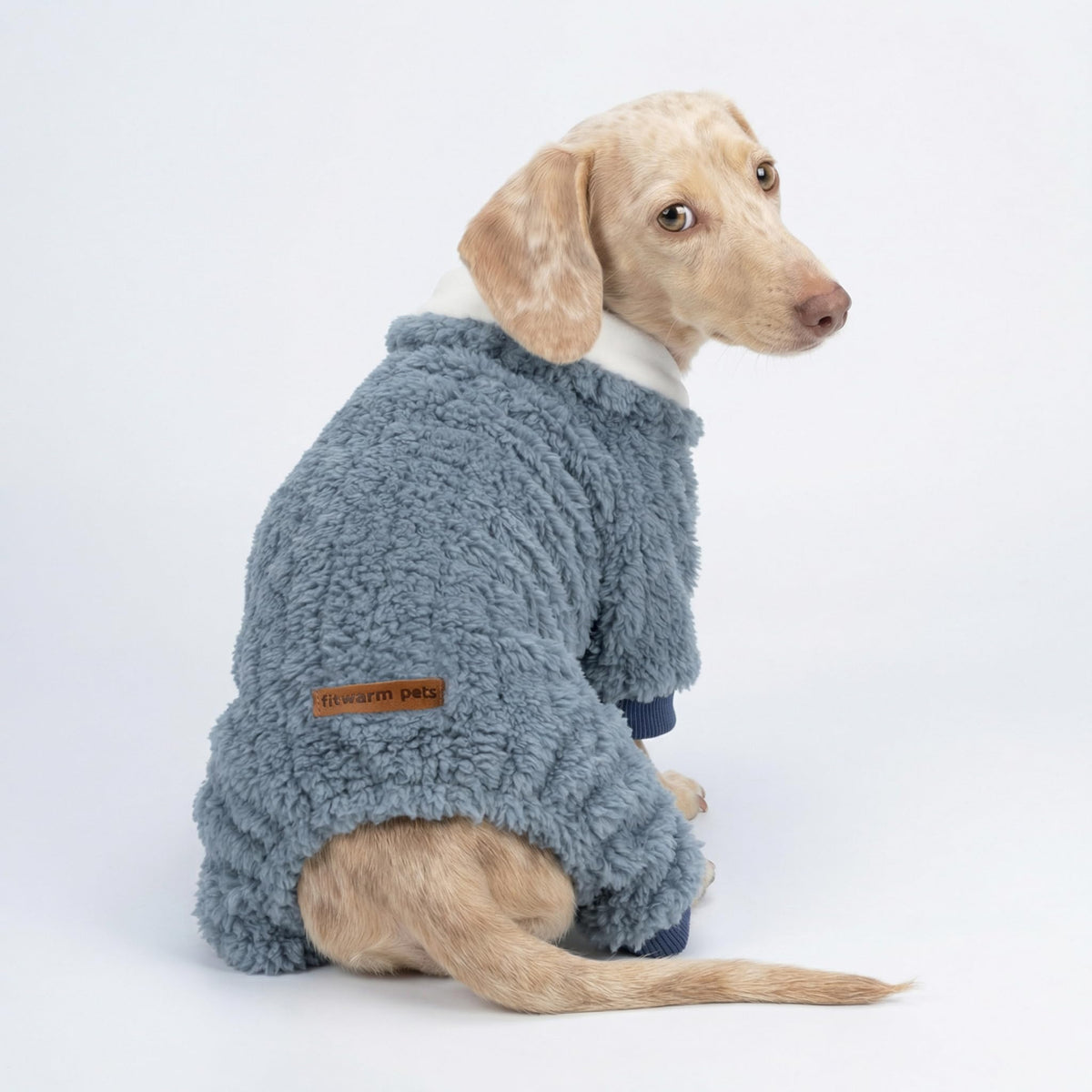 Collared Neck Dog Sweater Pajamas (XX-Large / Steel Blue)