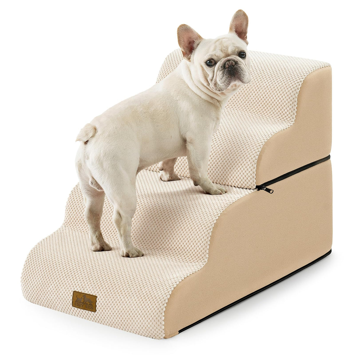 Detachable Small Dog Stairs 19.7" H (Beige / Detachable 17.7" x 28.3"x 19.7")