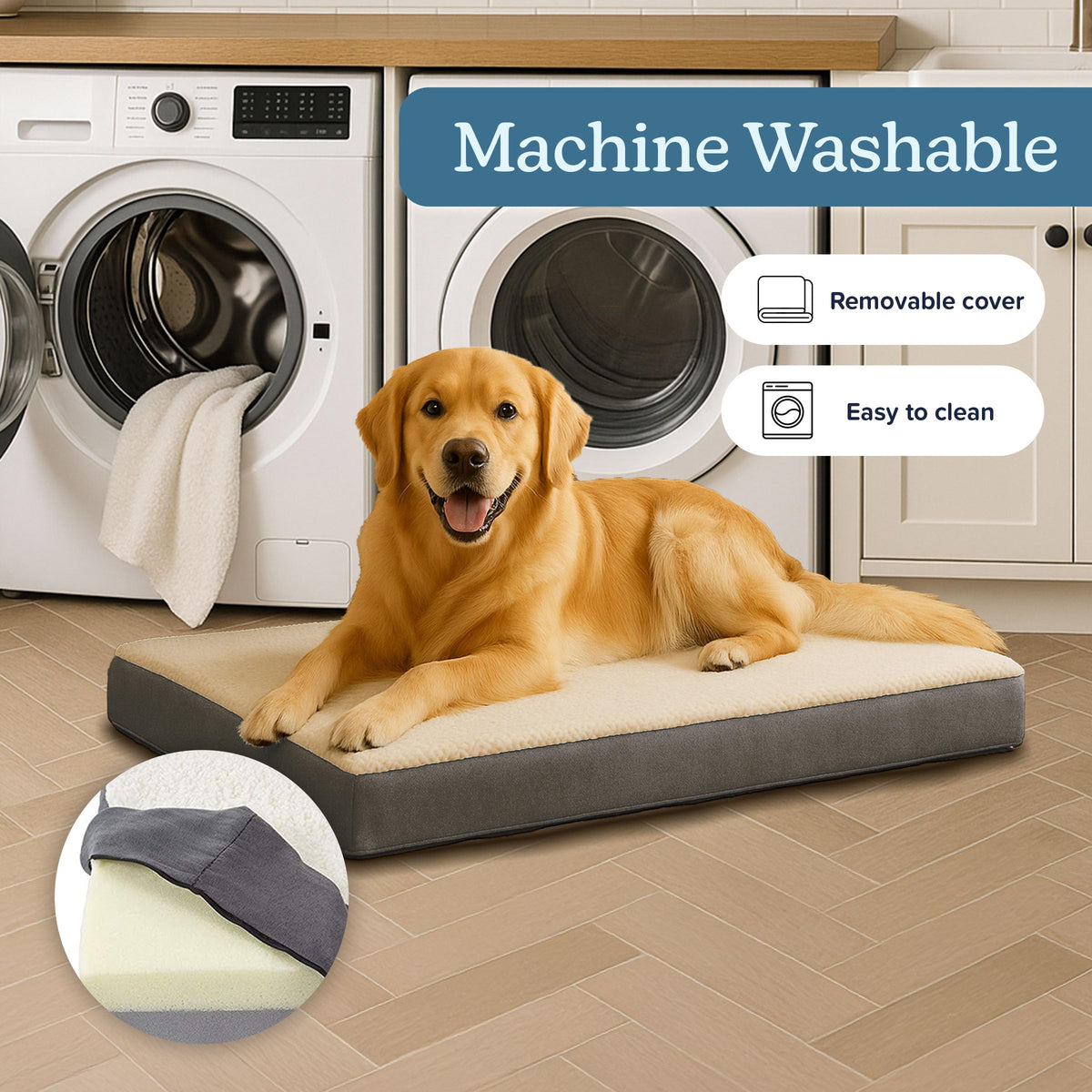 Orthopedic Dog Bed (Gray / Large)