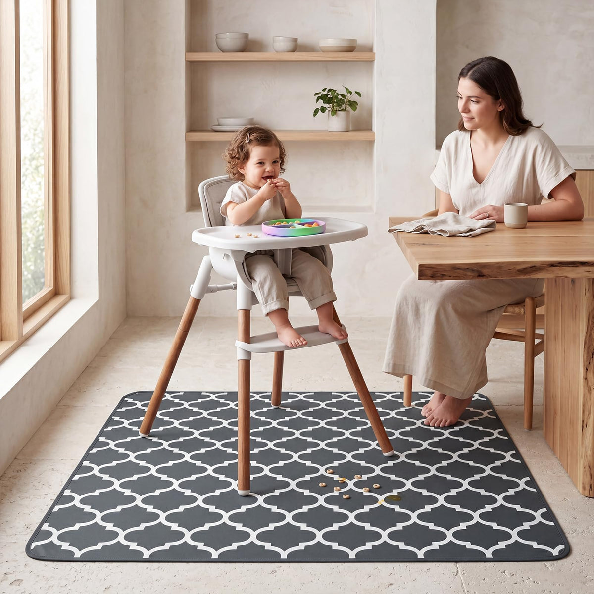 Splat Mat for Under High Chair (Lattice)