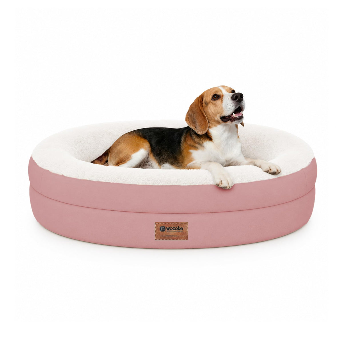 Waterproof Orthopedic Dog Bed for Medium Dogs (Pink / 35"L x 25"W x 7"Th)