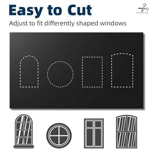 Portable Blackout Curtains 42"×57" (Black / 57"W x 42"L (Pack of 1))
