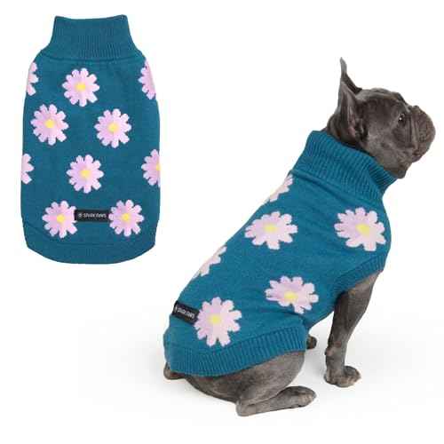Knit Dog Sweater (Flower / Large)