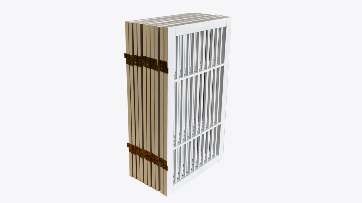 Pet Dog Gate Freestanding (10 Panel 30" Tall / White Pet Gate)