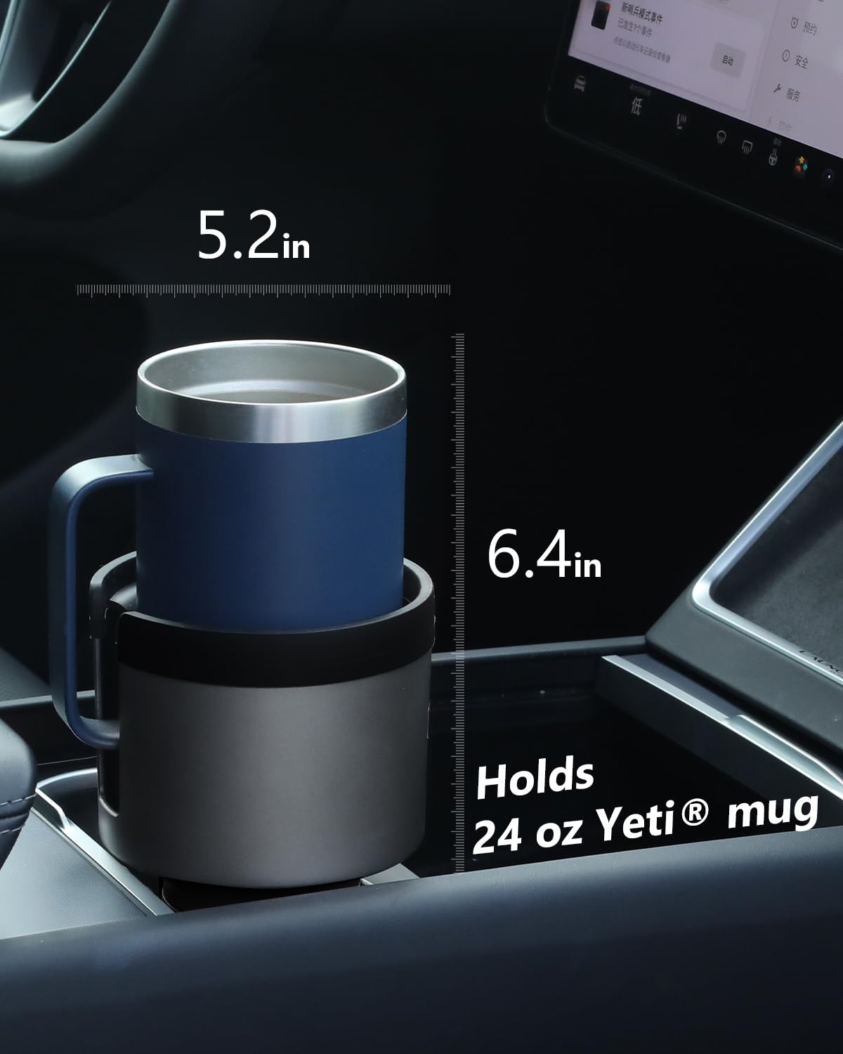 Car Cup Holder Expander for 32 (Silver / Medium*1)