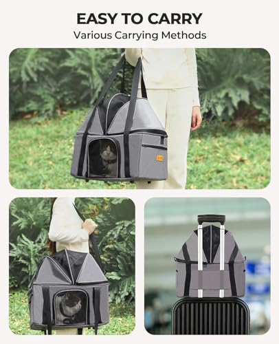 Top Expandable Cat Carrier with Semi (Blue / Medium)