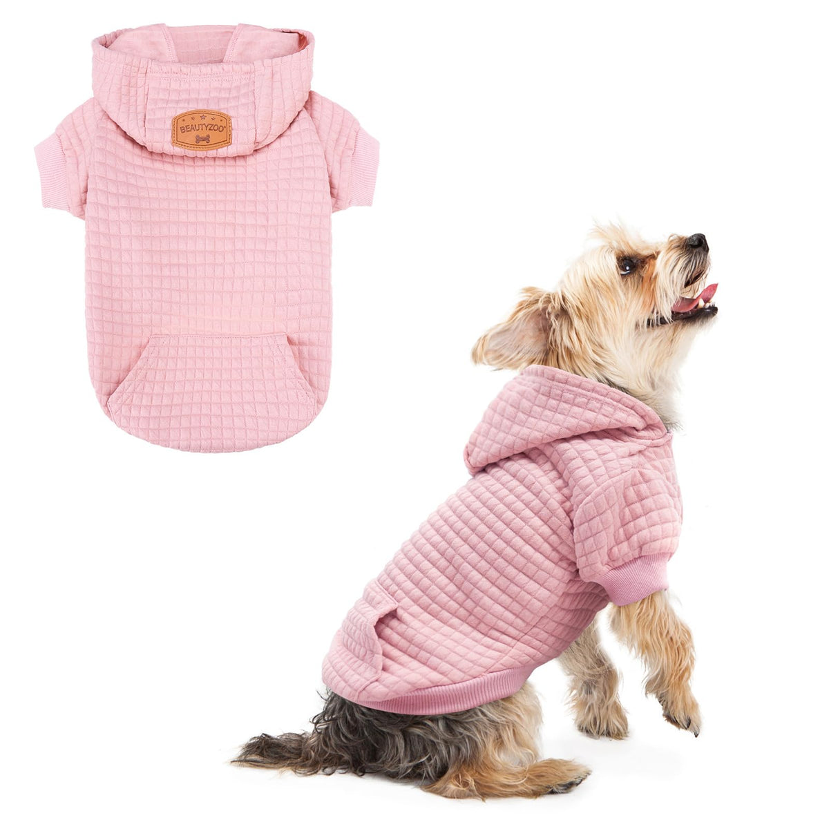 Dog Hoodies Sweater for Small Dogs (Pink / XS (Back: 10",Chest: 14", Neck: 8.7"))