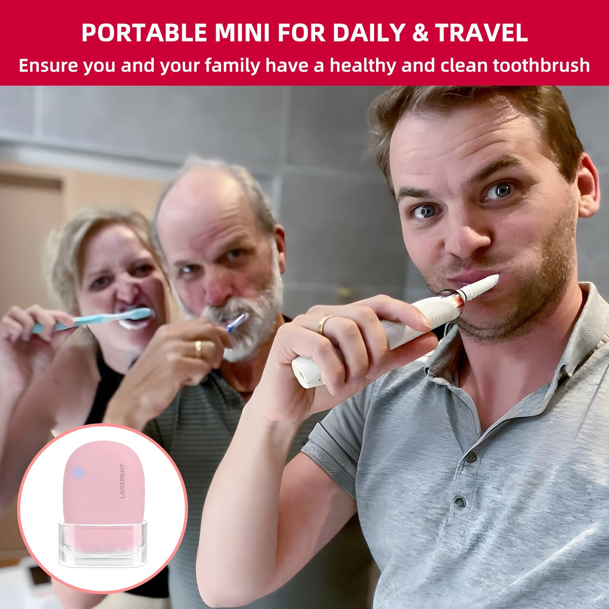 Toothbrush Cleaner Case (Pink)