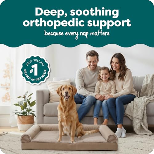 Orthopedic Dog Bed for Large Dogs w (Jumbo / Woodsmoke)